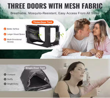 Bed Tent, Pongee Fabric, 3 Doors Breathable Dream Tent with 0.37 in. Fiber Poles on Bed Privacy, Blackout Bed Canopy! (NEW IN BOX)
