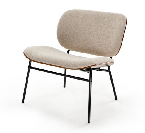 Edie Walnut Upholstered Lounge Chair,24.41