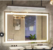 32 in. W x 48 in. H LED Light Anti-Fog Rectangular Modern Frameless White Wall Mirror- new