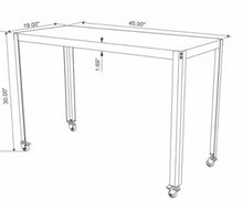 45" Rolling Metal Computer Desk Chalk White - Room Essentials! (NEW IN BOX)