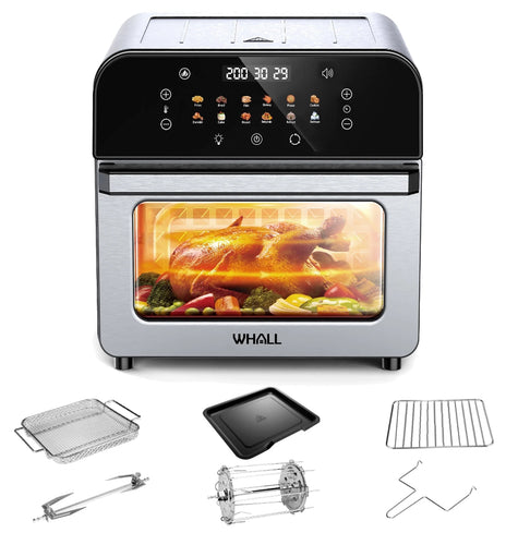 Whall Air Fryer Oven – 12QT Touchscreen Air Fryer with 12 Pre-set Menus, up to 95% Less Oil, and Clearlook Window!! NEW IN BOX!!