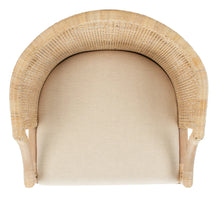 SAFAVIEH Brando Round Rattan Back Seat Bar Stool, Natural White Wash!! BRAND NEW!!