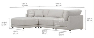 Dayna 4-piece Fabric Modular Sectional!! BRAND NEW!!