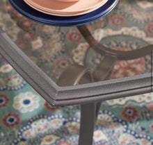 Ashbury Pewter Steel Square Glass Top Outdoor Dining Table! (BRAND NEW IN BOX - TABLE ONLY!)