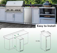 Hoore 15 in. 130 Cans 3.53 cu. ft. Built-in/Freestanding Outdoor Refrigerator in Stainless Steel with Interior Light! (NEW)