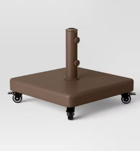55lbs Polycrete Square Outdoor Patio Market Umbrella Bases with Wheels - Threshold! (NEW IN BOX)