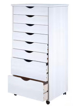 White 6+2 Drawer Wide Roll Cart, White! (NEW IN BOX)