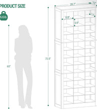 Shoe Storage Cabinet, 36 Pairs Free Standing Closet Organizer, 9 inch Widened Cell Wood Shoe Organizer, 12 Tiers Vertical Space Saving Shoe Rack for Entryway, Cloakroom, White- WE DO NOT SHIP!!