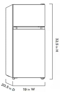 Vissani 3.1 cu. ft. 2 Door Mini Refrigerator in Black with Freezer, ENERGY STAR! (NEW IN BOX)