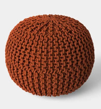 16"x22" Rope Knit Pouf Orange - Threshold! (NEW)