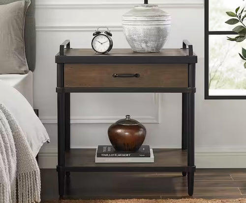 Emy Rustic Accent End Table! (NEW IN BOX)