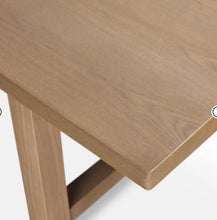Grant Wood Dining Table Rustic Beige - Finch: Modern Farmhouse Style, Seats Six, Trestle Base! (NEW IN BOX - TABLE ONLY!)