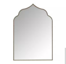 Medium Ornate Arched Champagne Classic Accent Mirror (35 in. H x 24 in. W)! (NEW IN BOX)