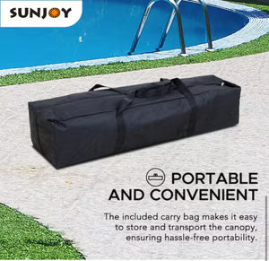Grey 10 ft. x 10 ft. Steel and Aluminum Frame Floating Tent Pool Pop Up Gazebo with Fabric Canopy! (NEW IN BOX)