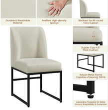 Alden Design 2pcs Modern Upholstered Fabric Dining Chairs for Dining Room, Beige!! NEW IN BOX!!