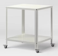 Metal Accent Rolling Side Table Chalk White - Room Essentials! (NEW IN BOX)