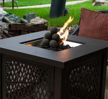 4 in. Set of 14 Ceramic Fire Balls in Charcoal Gray