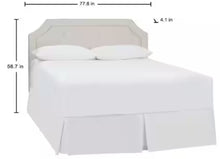 Vinedale Biscuit Beige Upholstered King Headboard with Notch Back and Tufting (77.8 in W. X 58.7 in H.)! (NEW IN BOX)