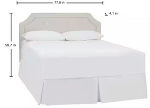 Vinedale Biscuit Beige Upholstered King Headboard with Notch Back and Tufting (77.8 in W. X 58.7 in H.)! (NEW IN BOX)