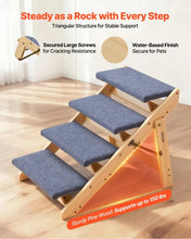 VEVOR Wood Pet Stairs, 4-Step Dog Stairs for Beds, Sofa & Cars, 150lbs Load Capacity, Floded Flat Design, Stable & Sturdy Cat & Dog Step Ladder for Small Medium Large Older Pet Puppy Essentials- WE DO NOT SHIP!!