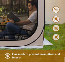 Werph 6 ft. x 6 ft. Beige Portable Canopy Tent with Mesh Mosquito Net, Screen House Room Camping Canopy Shade Tent!! NEW IN BOX!!