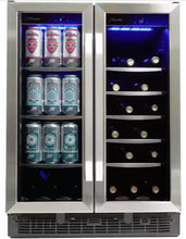 Silhouette Dual Zone 23.81 in. Wide 60 beverage cans and 27 bottles of wine Built-in Beverage Center in Stainless Steel! (BRAND NEW)