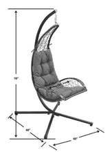 Cushioned Rattan Wicker Hammock Hanging Chair with Stand!! NEW IN BOX!!