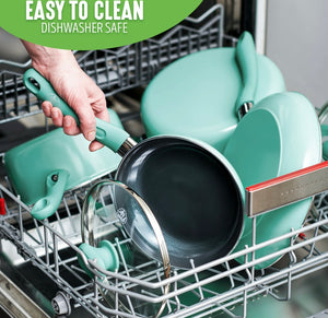 GreenLife Diamond Ceramic Non-stick 5 Qt. Saute Pan, Turquoise- NEW!!!
