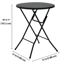 Mainstays 31" Round High-Top Folding Table, Black!! NEW OUT OF BOX!!