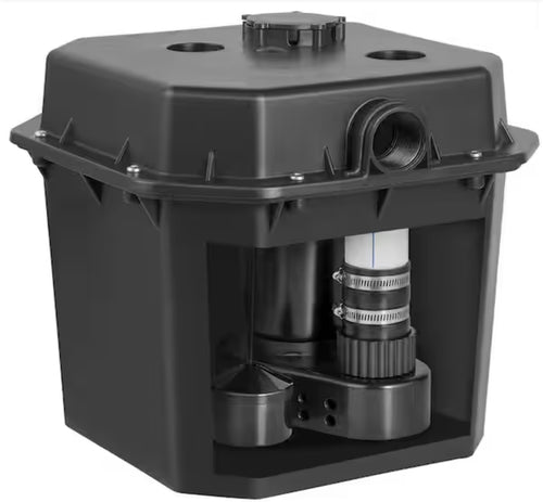 Utility Sink Pump 1/2 HP 120-Volt 3500 GPH Flow 28 ft Head Under-Sink Sump Pump System with 6 Gallon Basin Automatic! (NEW IN BOX)