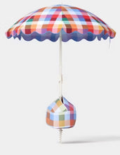 6' Round Beach Umbrella Checkered - Room Essentials! (NEW)