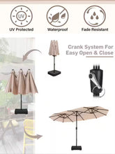 PHI VILLA

13 ft. Market No Weights Patio Umbrella 2-Side in Beige- new in box