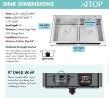 Attop
Handmade Stainless steel 33 inch Double Bowls Top Mount Scratch-Resistant Nano Drop-in Kitchen Sink With Bottom Grid