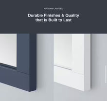 Home Decorators Collection Lincoln 22 in. W x 30 in. H Rectangular Framed Wall Mount Bathroom Vanity Mirror in Midnight Blue!! BRAND NEW!!