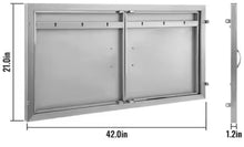 Outdoor Kitchen Doors 42 in. W X 21 in. H Double BBQ Door Stainless Steel BBQ Access Door! (NEW IN BOX)