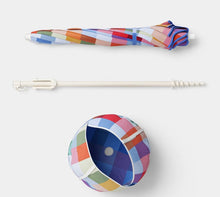 6' Round Beach Umbrella Checkered - Room Essentials! (NEW)