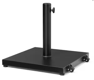 45 lbs. Outdoor Weighted Cement Concrete Patio Umbrella Base with Wheels in Black!! NEW IN BOX!!