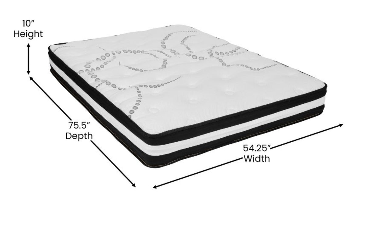 Hybrid Foam and Pocket Spring Full Mattress in a Box new! Big Catch