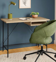 Dorm Wood and Metal Writing Desk with Storage Natural - Room Essentials! (NEW IN BOX)
