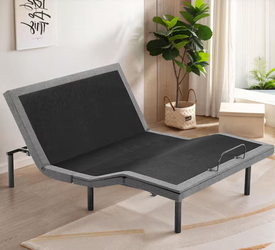 Luxury Black Full Electric Adjustable Bed Frame with Wireless Remote and 2-USB Ports, Head and Foot Incline! (NEW IN BOX)