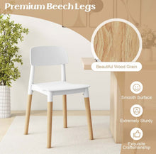 Costway Dining Side Chairs Set of 4 with Ergonomic Backrest Wide Seat & Sturdy Wooden Legs White - WE DO NOT SHIP!!