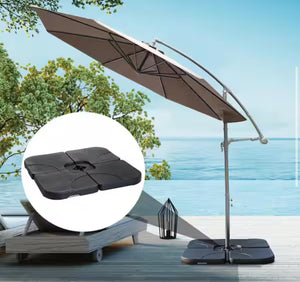 Outsunny 39.75 in. Offset Patio Umbrella Base Weight Set in Black (4-Piece)!! NEW IN BOX!!