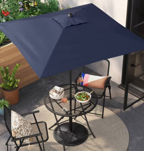 6' Square Outdoor Patio Market Umbrella with Black Pole - Threshold! (NEW)