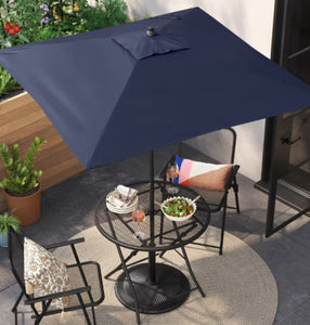 6' Square Outdoor Patio Market Umbrella with Black Pole - Threshold! (NEW)