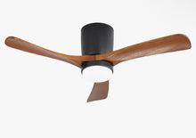 Nicola 42" Minimalist 3-Solid Wood Blade Flush Mount Ceiling Fan With Light Remote Control And Timing Function - WE DO NOT SHIP!!