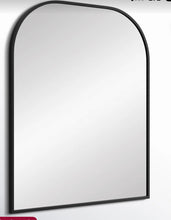 Beautiful black iron arched mirror- 36” by 42” - new