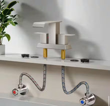 Androme 4 in. Centerset Double Handle Low Arc Bathroom Faucet with Pop-up Drain Included in Brushed Nickel!! NEW IN BOX!!