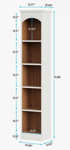 70.86" Modern Farmhouse Bookshelf with Heavy-Duty Frame, Premium High-End Furniture - WE DO NOT SHIP!!