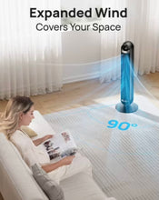DREO Nomad 36" Quiet Bladeless Oscillating Tower Fan Black/Silver! (NEW)