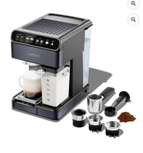 Chefman 20-Bar, 2-Cup Black Stainless Espresso Machine- new in box